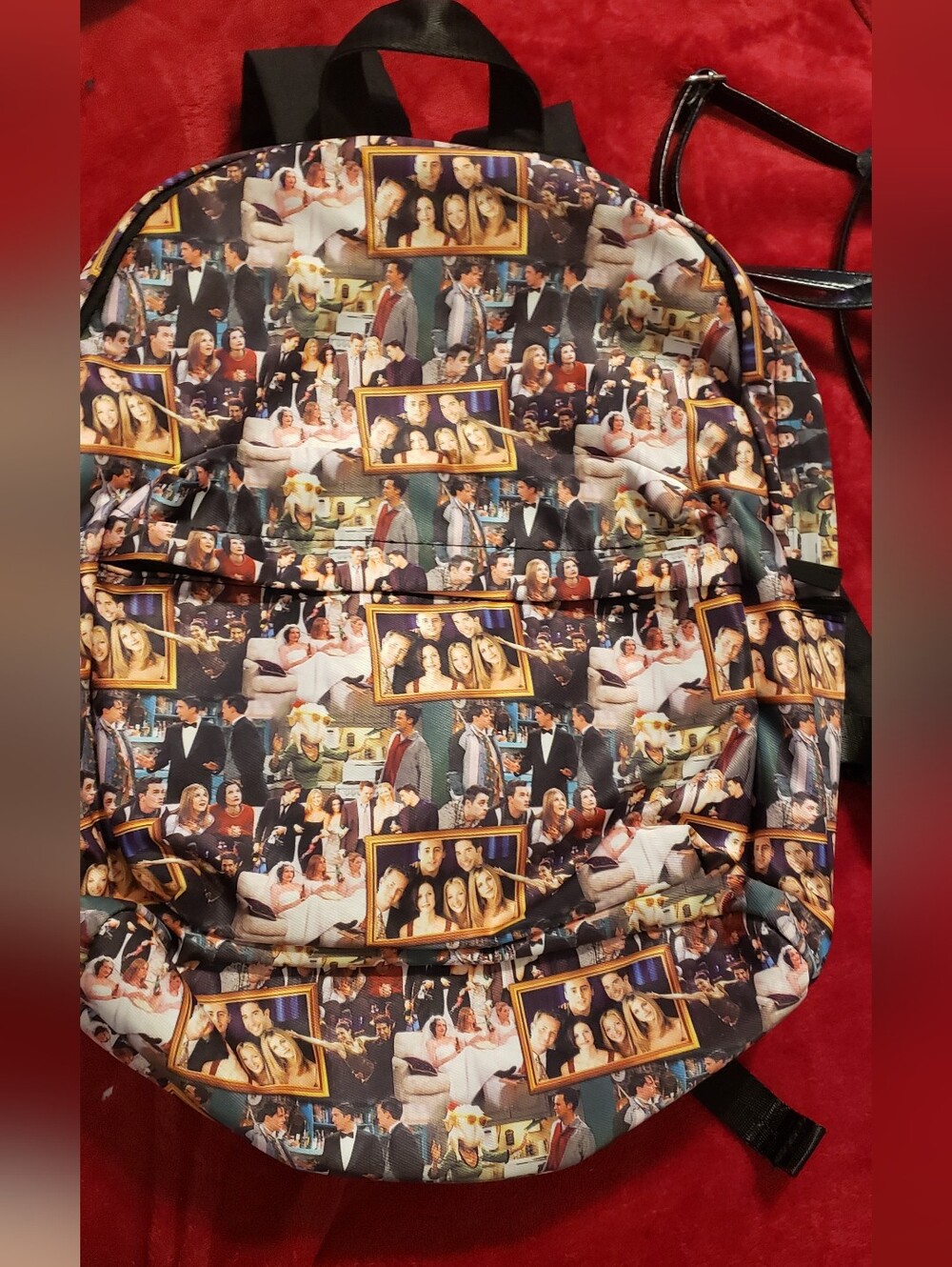 Retro TV Show Collage Backpack in Multicolor